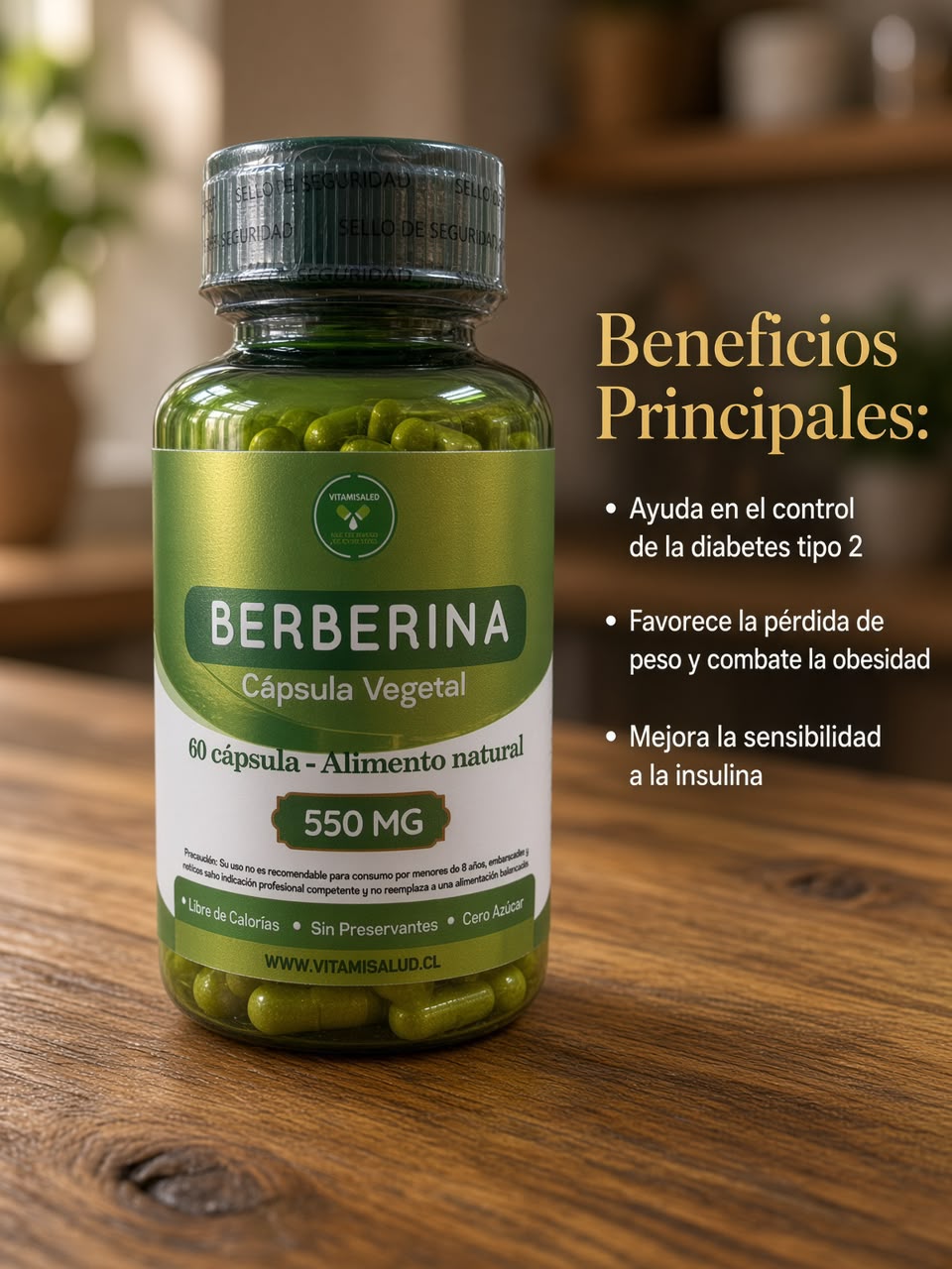 BERBERINA 550 MG 60 CAPSULAS