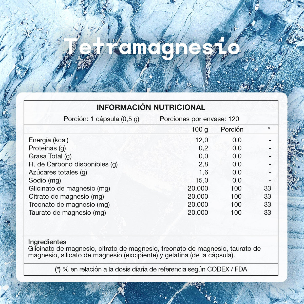 TETRA-MAGNESIO 500 MG 120 CAPSULAS